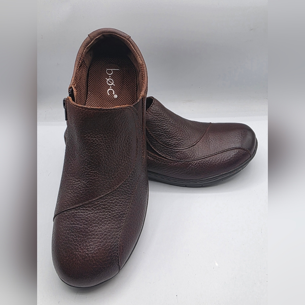 b.o.c. Born Concept Woman's Size 9 M  Dark Brown Leather Slip-On Loafers